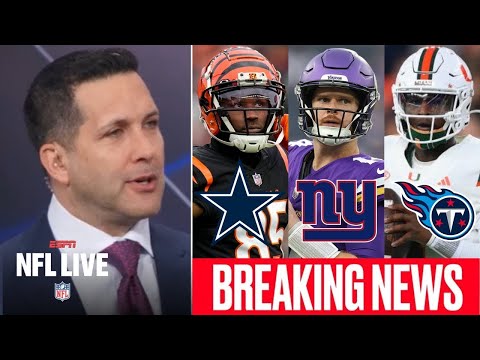 FULL NFL LIVE ESPN Update Tee Higgins to Cowboys Sam Darnold to Giants Cam Ward to Titans